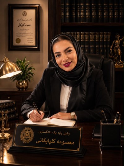 کاربلدترین وکیل حقوقی خانم معصومه گلپایگانی